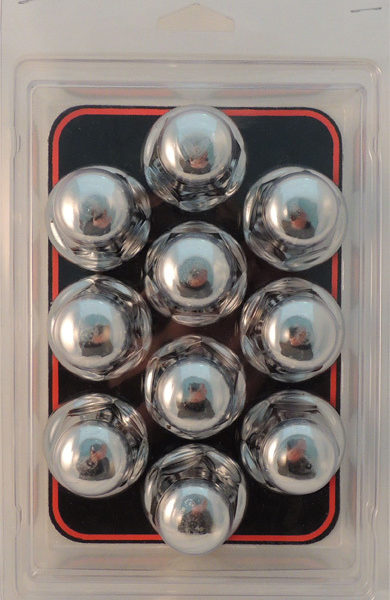 NUT COVER 41MM DEEP FLARED FRONT PACK OF 10 CHROME 8024-58P