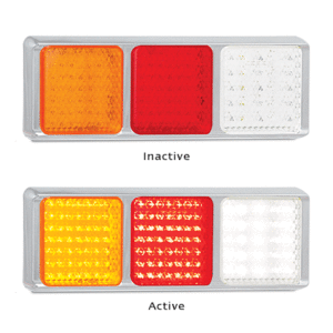 STOP TAIL INDICATOR REVERSE 12/24V CHROME BASE LED AUTOLAMPS 100CARWM