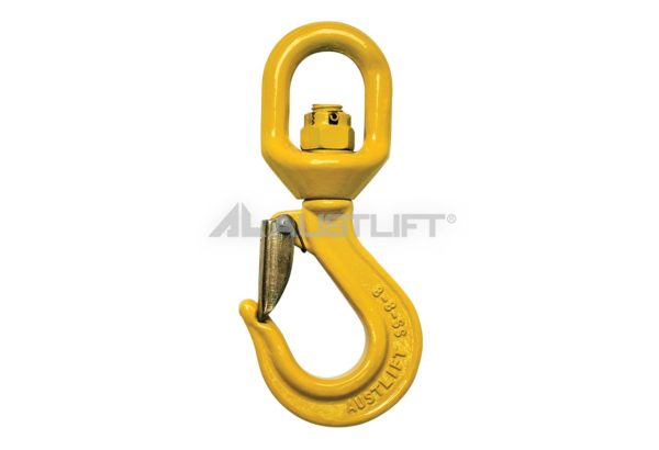 SWIVEL HOOK SS WITH SAFETY CATCH  8MM 2 TONNE AUSLIFT 102808