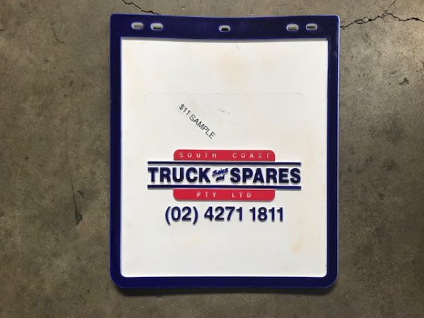 MUDFLAP 355 X 300MM WIDE LOGO 1412M2