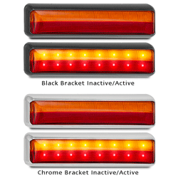 STOP TAIL INDICATOR LED 12/24V CHROME SURROUND LED AUTOLAMPS 201CSTIM