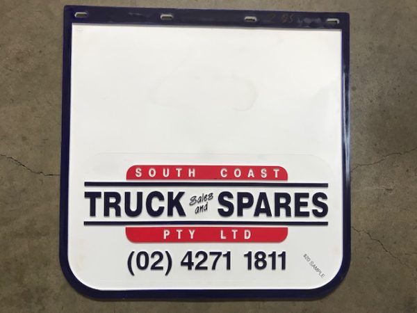 MUDFLAP 605 X 605MM WIDE LOGO 2424M2