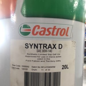 SYNTRAX D 80W-140 20L CASTROL 3368992