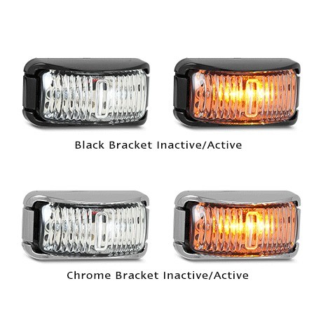 SIDE MARKER LAMP AMBER X 2 LED 12/24V LED AUTOLAMPS 7922AM2