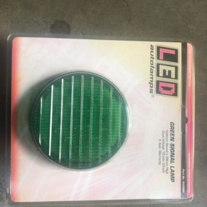 GREEN SIGNAL EMERGENCY LAMP 12/24 109MM ROUND LED AUTOLAMPS 5525GM