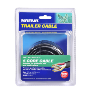 CABLE 5 CORE 2.5MM 5A 10M SUITABLE FOR BOX & BOAT TRAILERS NARVA 5852-10TC