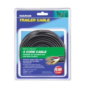 CABLE 5 CORE 2.5MM 5A 6MT BLISTER PACK NARVA 5852-6TC