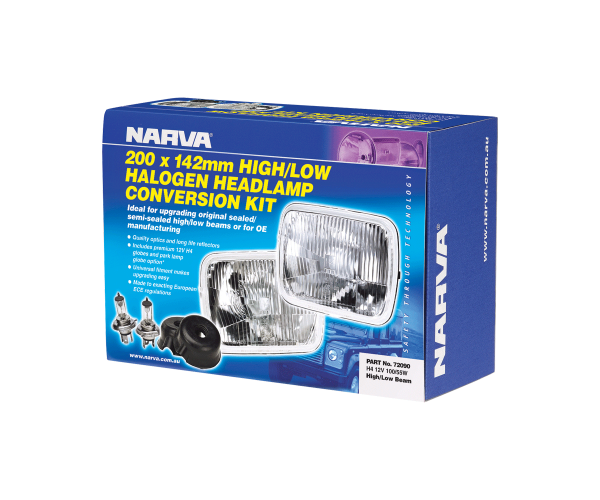 HEADLAMP CONVERSION KIT H4 200 X 142 12V 100/55W H/L PARK NARVA 72090