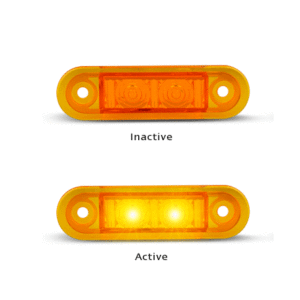 SIDE MARKER LAMP AMBER X 2 LED 12/24V LED AUTOLAMPS 7922AM2