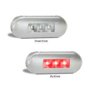 REAR END OUTLINE MARKER CLEAR RED LED 12/24V LED AUTOLAMPS 86RM