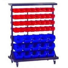 MOBILE DOUBLE SIDED STORAGE RACK 30 LARGE & 64 SMALL TQ 9068