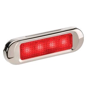 REAR END OUTLINE MARKER LED RED WITH SS COVER NARVA 90834