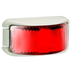 REAR END OUTLINE MARKER CLEAR RED LED WHITE BASE NARVA 91632W