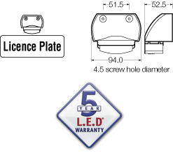 LICENCE PLATE LAMP 5 LED 9-33V NARVA 91674B