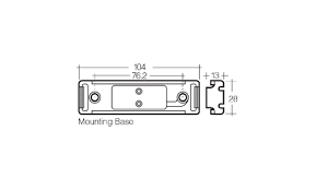 LIGHT GREY BASE MOUNTING KIT SUITS MODEL 19 LAMPS NARVA 91980