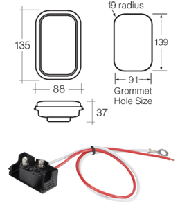 REAR DIRECTION INDICATOR LED KIT 12/24V NARVA 94530