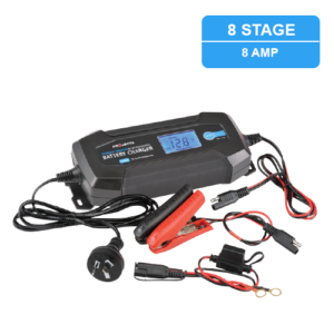 BATTERY CHARGER 12V AUTOMATIC 8A 8 STAGE PROJECTA AC080