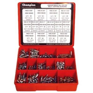 CHAMPION CA430 SELF TAPPING SCREWS  14 SIZES 4G TO 14G