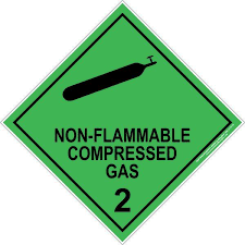 NON FLAMMABLE COMPRESSED GAS DECAL 250 X 250MM CLASS 2  CIXT066/D