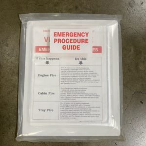 EMERGENCY PROCEDURES PERSPEX W FIRE CARD CIXT170