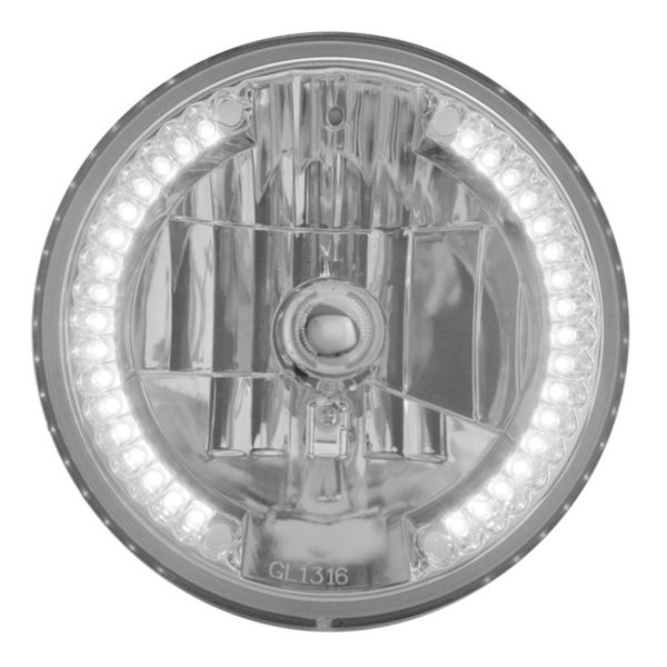 HEADLAMP 7″ LED 12V CLEAR  ANGEL EYE 31379