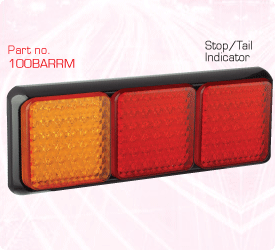 STOP TAIL INDICATOR 12/24V BLACK BASE LED AUTOLAMPS 100BARRM