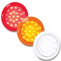 STOP TAIL CLEAR/RED ROUND 12V LED AUTOLAMPS 102RC