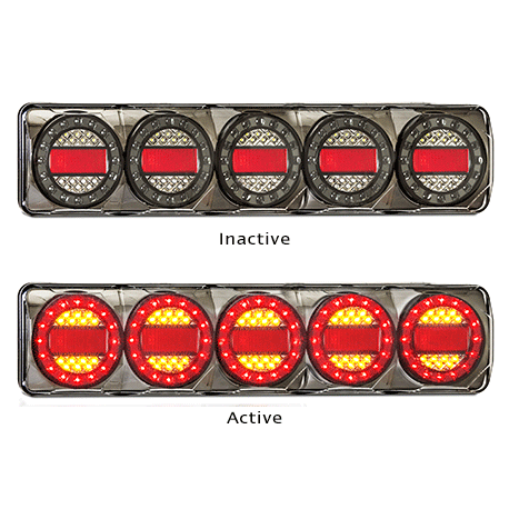 REAR END OUTLINE MARKER RED LED 12/24V LED AUTOLAMPS 86RRM