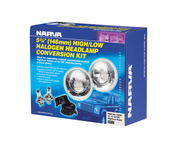 HEADLAMP CONV KIT H4 5 3/4 12V 60/55W H/L NARVA 72048