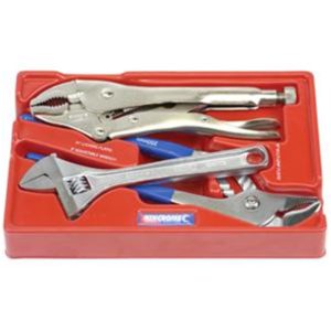 KINCROME PVC011T PLIER SET 3 PC WITH WRENCH