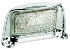LICENCE PLATE 12-24V CHROME SURROUND LED AUTOLAMPS 35CLM