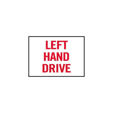LEFT HAND DRIVE SIGN STICKER 200 X 200MM