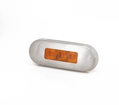 SIDE MARKER AMBER LED 12-24V SS BEZEL LUCIDITY 26260NAK-V