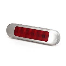 REAR MARKER CLEAR RED LED M/V SS BEZEL LUCIDITY 26264CRK-V