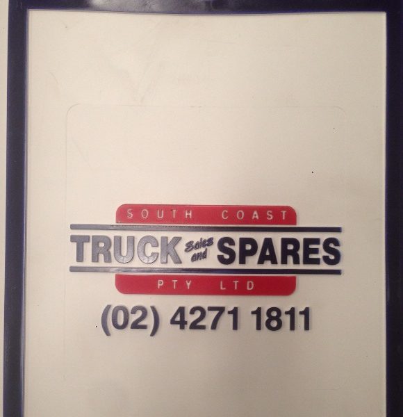 MUDFLAP 250 X 230MM WIDE WHITE SCTS LOGO 1009M2